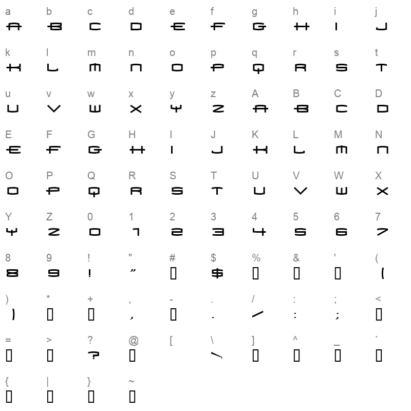 1979rg Character Map