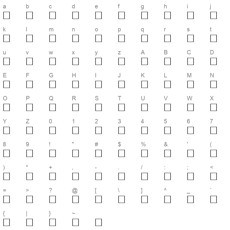 51JDEU3 Character Map