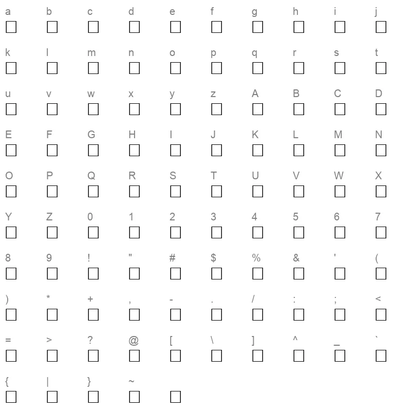 51TAEUN Character Map