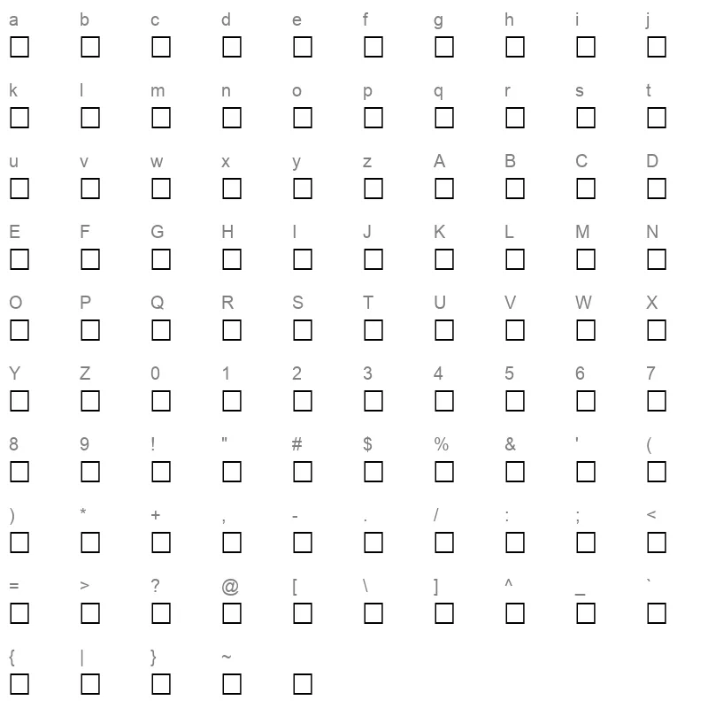 53ESIN Character Map