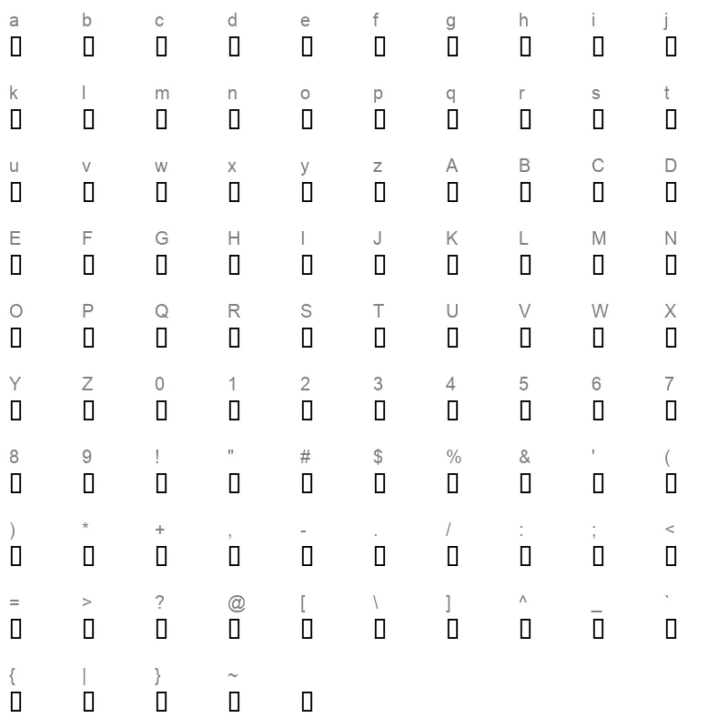Compua Character Map