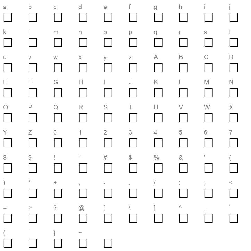 MATEEN Character Map