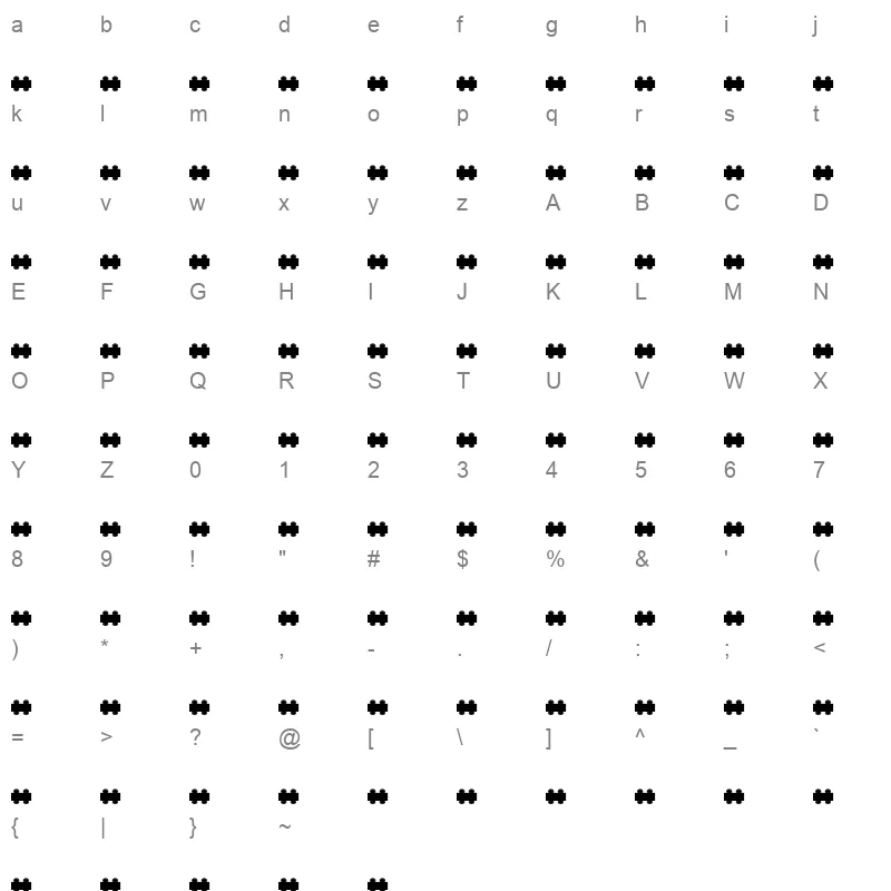 OFFCPLAN Character Map
